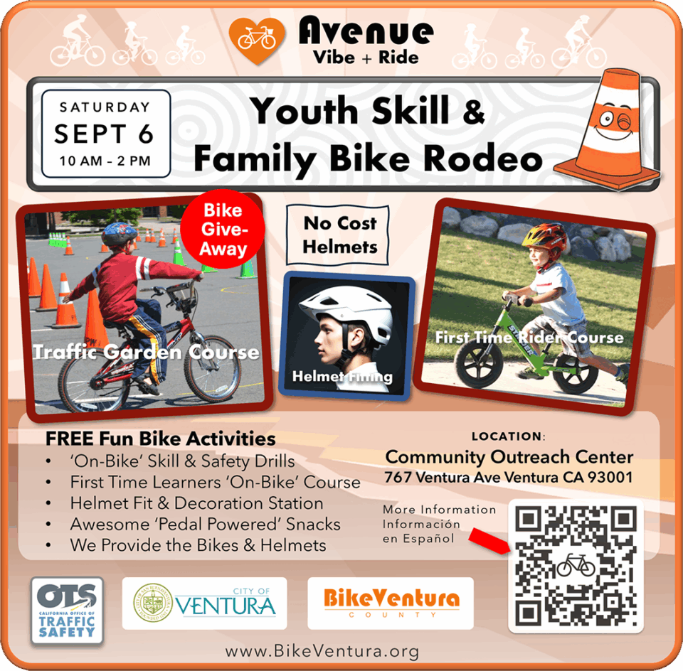 Avenue Ride Vibe Week Youth Skill Family Bike Rodeo Flyer Invitation Event