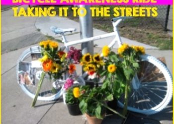 Ghost Bike with Flowers