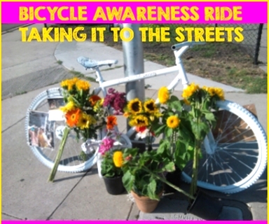 Ghost Bike with Flowers